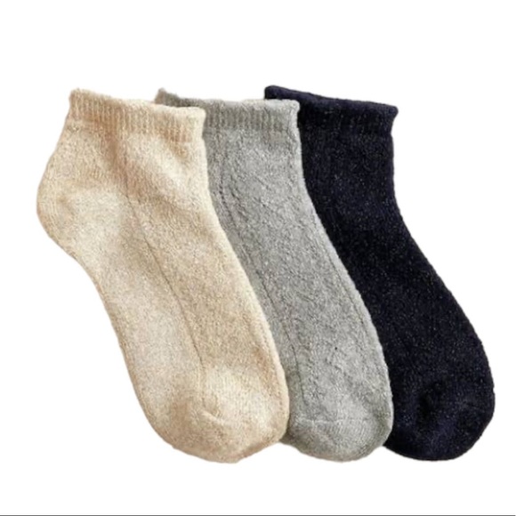 J. Crew Crewcuts Girl’s Pointelle Ankle Glitter Shimmer Socks Three-pack - Picture 1 of 7